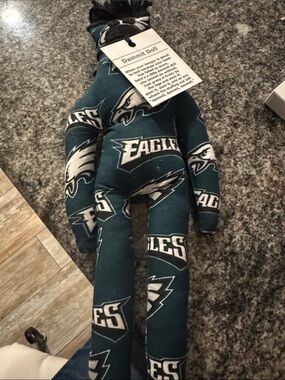 Dammit Doll Plush in Teal Philadelphia Eagles Print - Sports Fan Gift